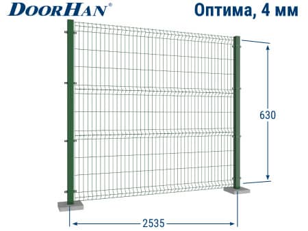 Купить 3D заборную секцию ДорХан 2535×630 мм в Кирове от 945 руб.